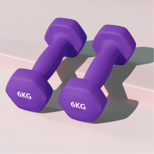 Vikee Neoprene Hex Dumbbells – Color Coded, Anti-Roll Design, Multiple Weights (1.5kg-10kg)