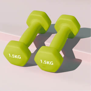 Vikee Neoprene Hex Dumbbells – Color Coded, Anti-Roll Design, Multiple Weights (1.5kg-10kg)